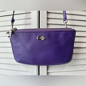 Coach Purple Pebbled Leather Crossbody